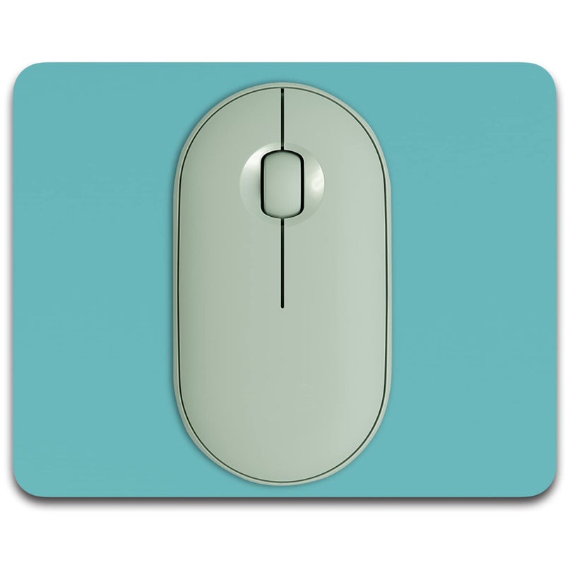 Dapesuom Small Mouse Pad  5 x 6 Inch Thick Rubber Premium-Textured Non-Slip Portable & Washable Mini Mouse Mat for Women Men Wireless Laptops Keyboard Tray Gaming Work Computer Office Travel  Green - Image 1